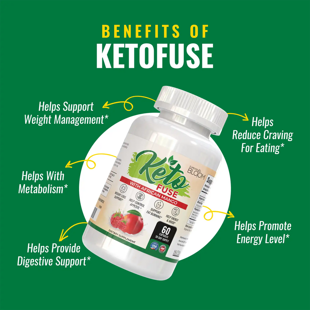 KetoFuse With African Mango - Dietary Supplement (60 Capsules)