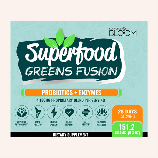 Superfood greens fusion label